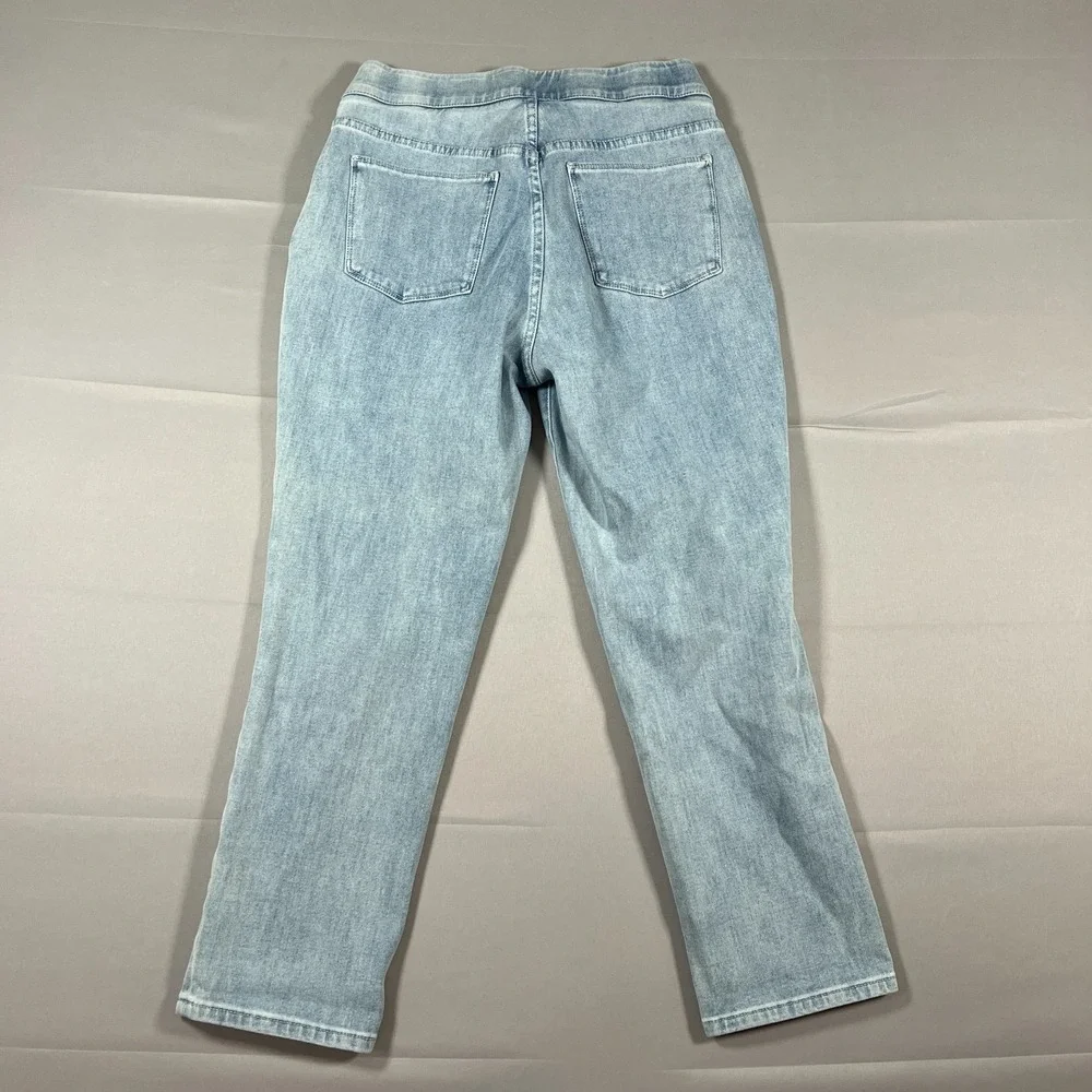 Soft Surroundings The Ultimate Denim Pull On Crop Jeans Women 27 Blue Skinny Leg